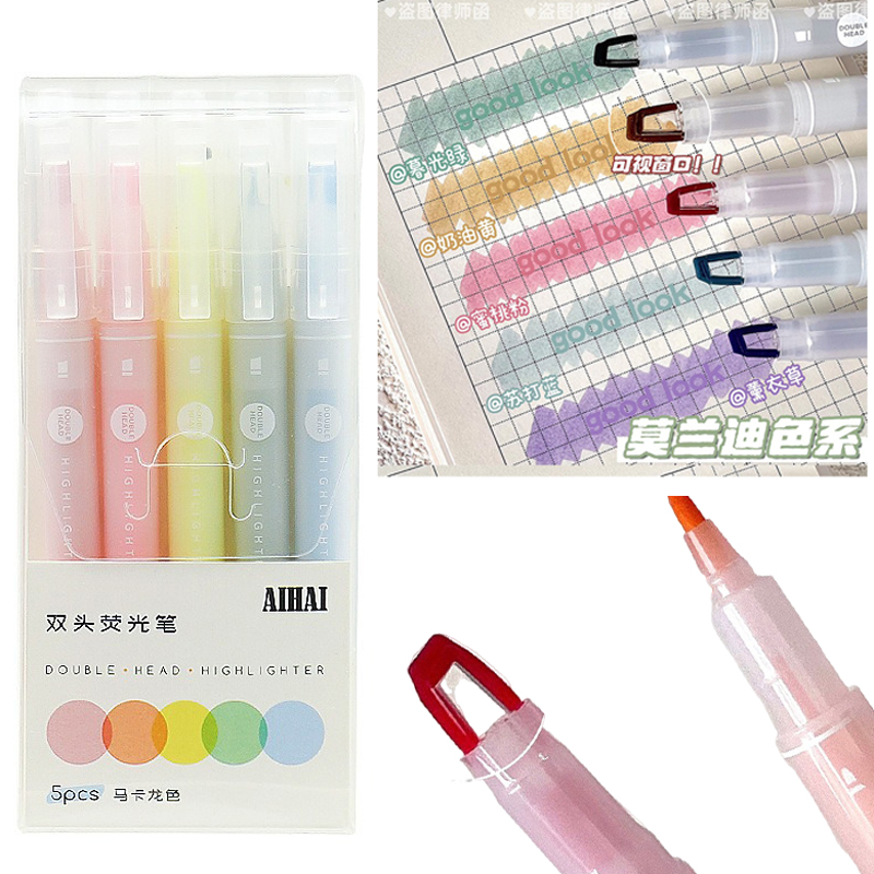 Rotulador resaltador de punta  - Pastel Highlighter Set Double Ended reseña y precio