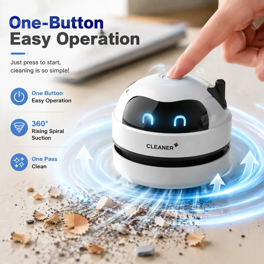 Aspiradora de Escritorio Portá - Mini Desktop Vacuum Cleaner For Eraser Dust reseña y precio