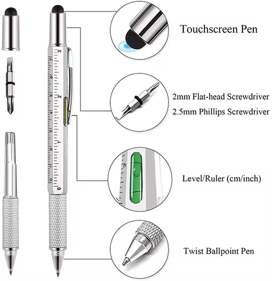 Bolígrafo Multifuncional 7 en  - Writing Tools reseña y precio